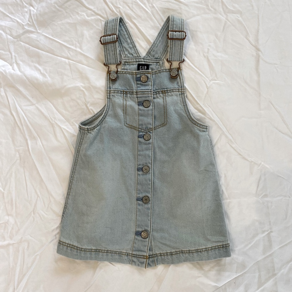 BabyGap Denim Skirtall Overall Dress 3Years light wash